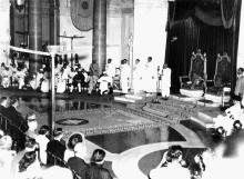 Shri C. Rajagopalachari taking Oath of Office as the Governor General of India at the Government House, New Delhi