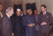 President R. Venkataraman welcoming His Royal Highness the Prince of Wales
