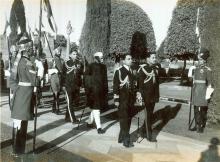 President Dr. Rajendra Prasad arriving in procession to attend the Republic Day At-Home