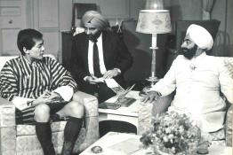 President Giani Zail Singh conversing with King of Bhutan